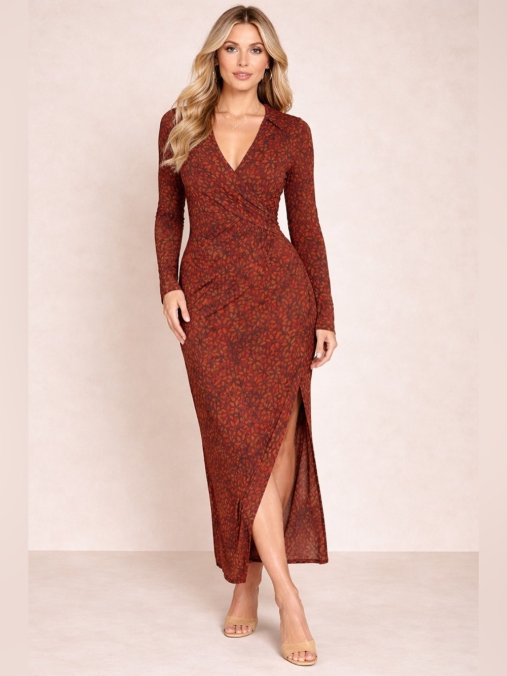 Free People • NWT Shayla Wrap Midi Chocolate Combo